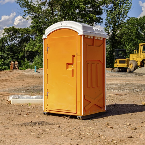 how often are the portable restrooms cleaned and serviced during a rental period in Watchtower New York